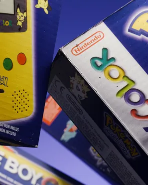 Game Boy Color box close-up – 3D render