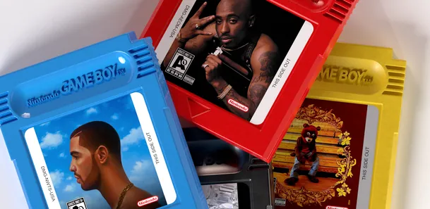 Game Boy music cartridges – 3D render detail