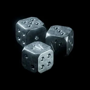 Nocta dice – three dice 3D render