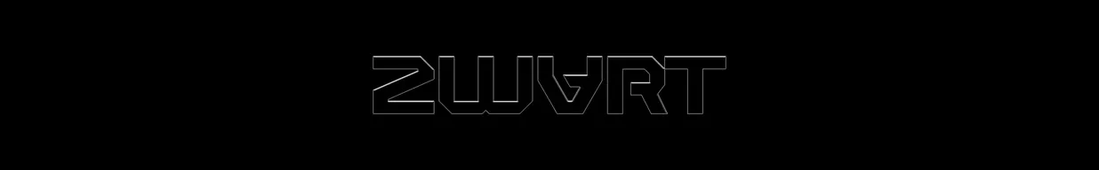 ZWART outline logo banner