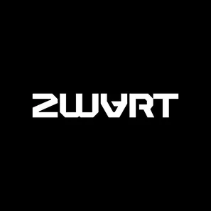 ZWART logo, white on black
