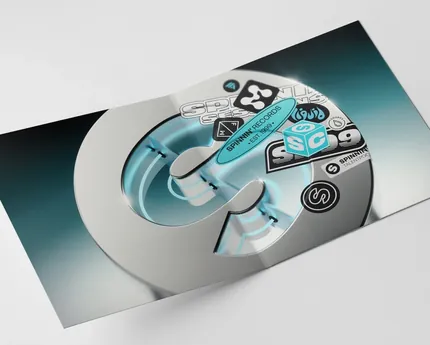 Spinnin’ Sessions vinyl sleeve, angled view